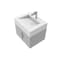 Castello Usa Nile 24-inch Gray Vanity Set with White Top and Chrome Handles CB-MC-24G-CHR-2053-WH - alternate 1
